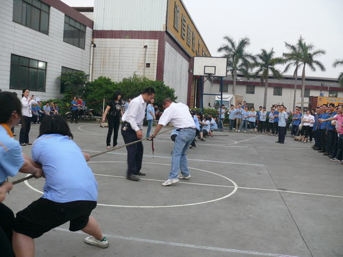 Tug-of-war celebrating Labor day